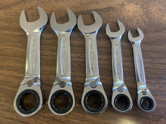 Facom Metric Stubby Ratcheting Wrench Set