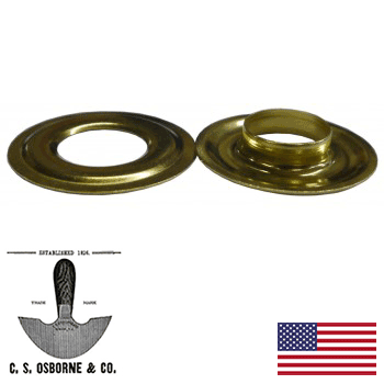 1 GR. 3/8" I.D. USA Plain Brass Grommet  (G1-2-1GR)