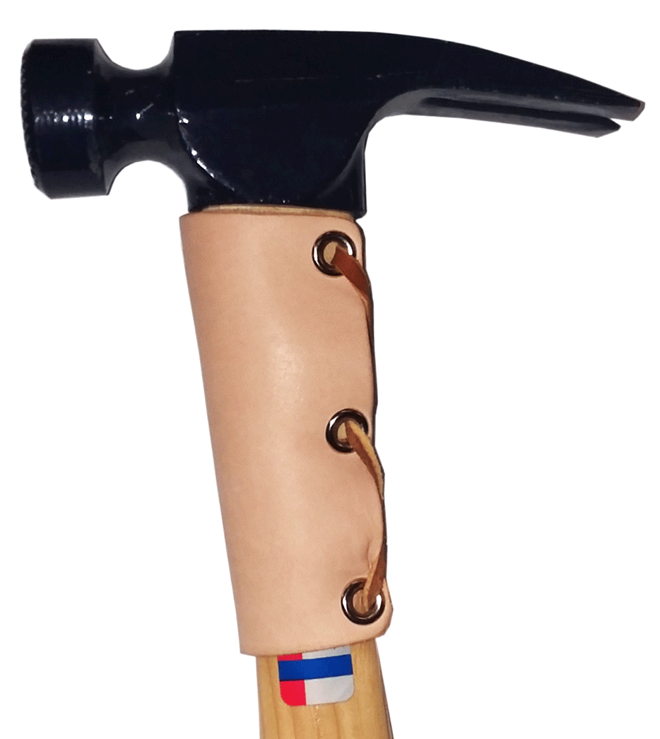 US Made Top Grain Leather Hammer & Hatchet Collar w/ Eyelets & Laces (HC1)