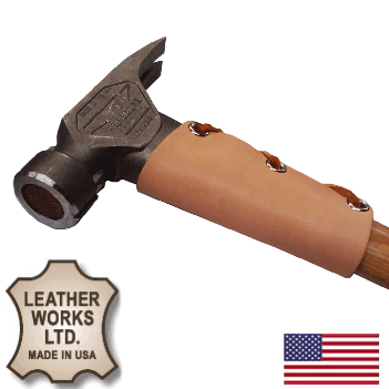 US Made Top Grain Leather Hammer & Hatchet Collar w/ Eyelets & Laces (HC1)