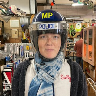 Used British Anti-Riot "Topper" Helmet with Face Shield (ANTI-RIOT)