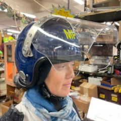 Used British Anti-Riot "Topper" Helmet with Face Shield (ANTI-RIOT)