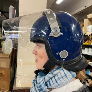 Used British Anti-Riot "Topper" Helmet with Face Shield (ANTI-RIOT)