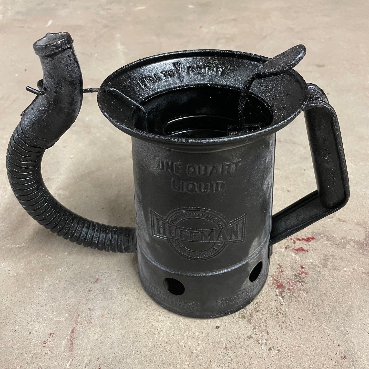 1 Quart Hoffman Crack-L-Chrome Oil Can NOS Boxed
