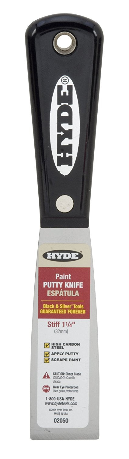 1 1/4" Stiff Plastic Handle Putty Knife #02050 (02050)