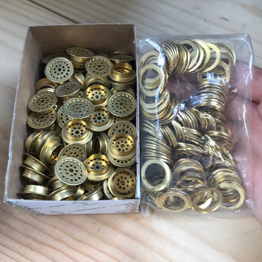 C. S. Osborne Brass Plain Rim Ventilators Size 3/4" (V-1-3/4)
