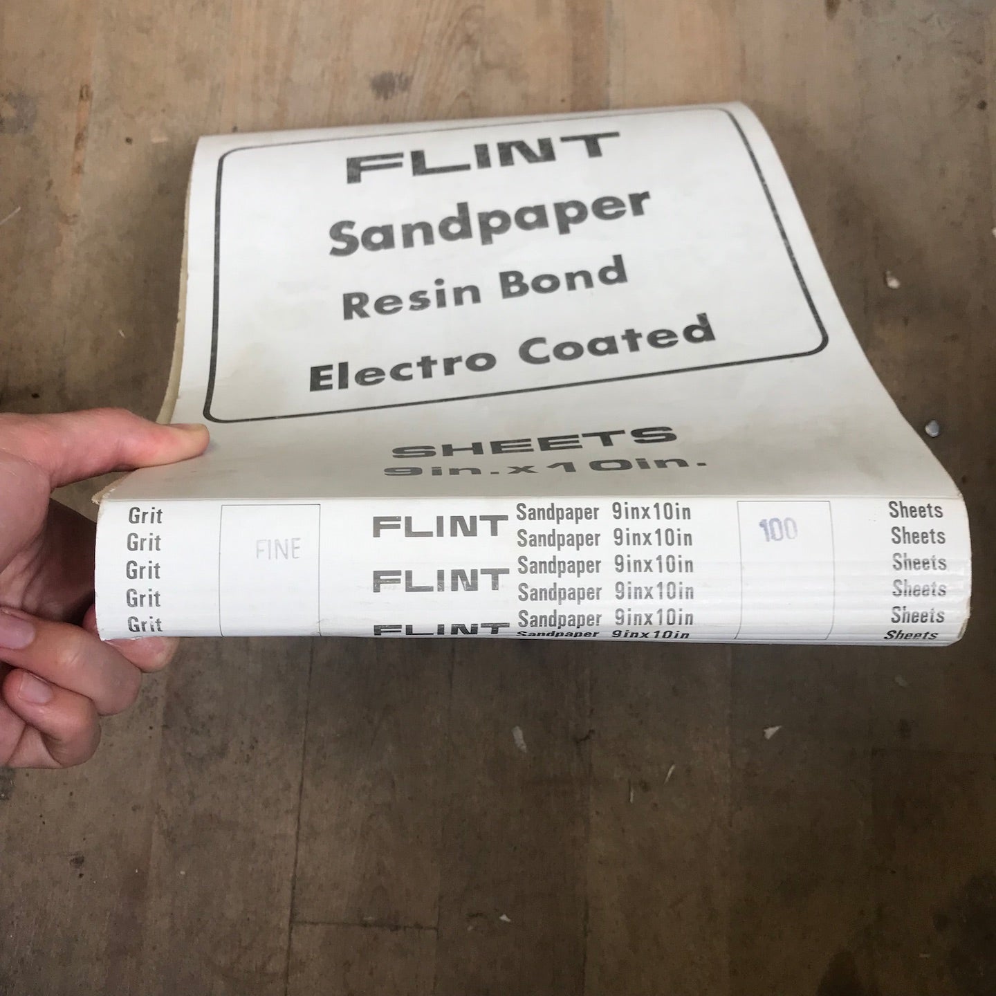 Flint Sandpaper Resin Bond Electro Coated 100 9" x 10" Sheets (electro-resin)