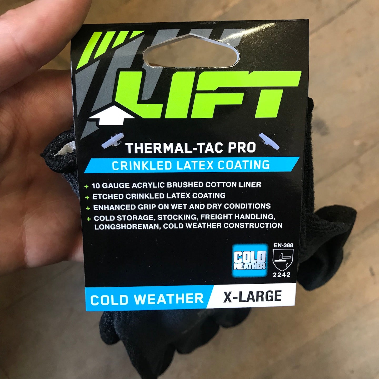 Lift Thermal-Tac Pro Crinkled Latex Coating Cold Weather Gloves L (GPT-12KL)