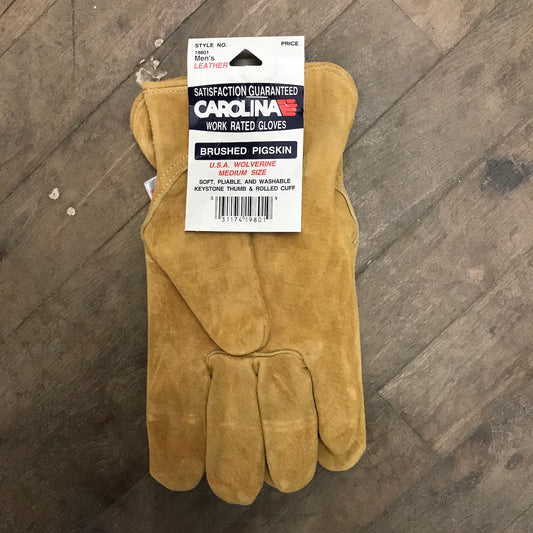 Carolina Brushed Pigskin Work Rated Gloves - Medium (19801)