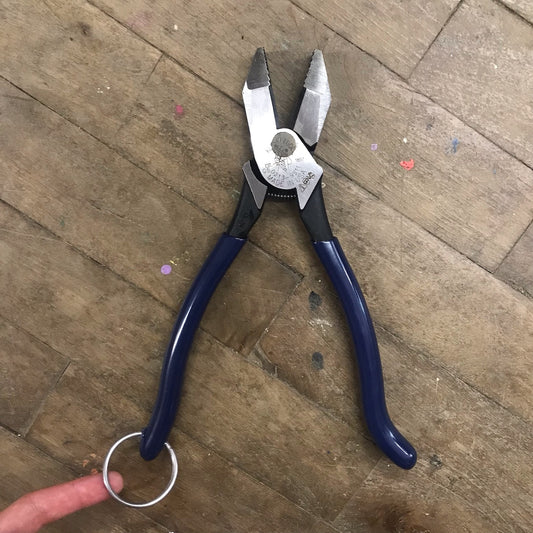 Klein Ironworker's Pliers with Tether Ring (D213-9STT)