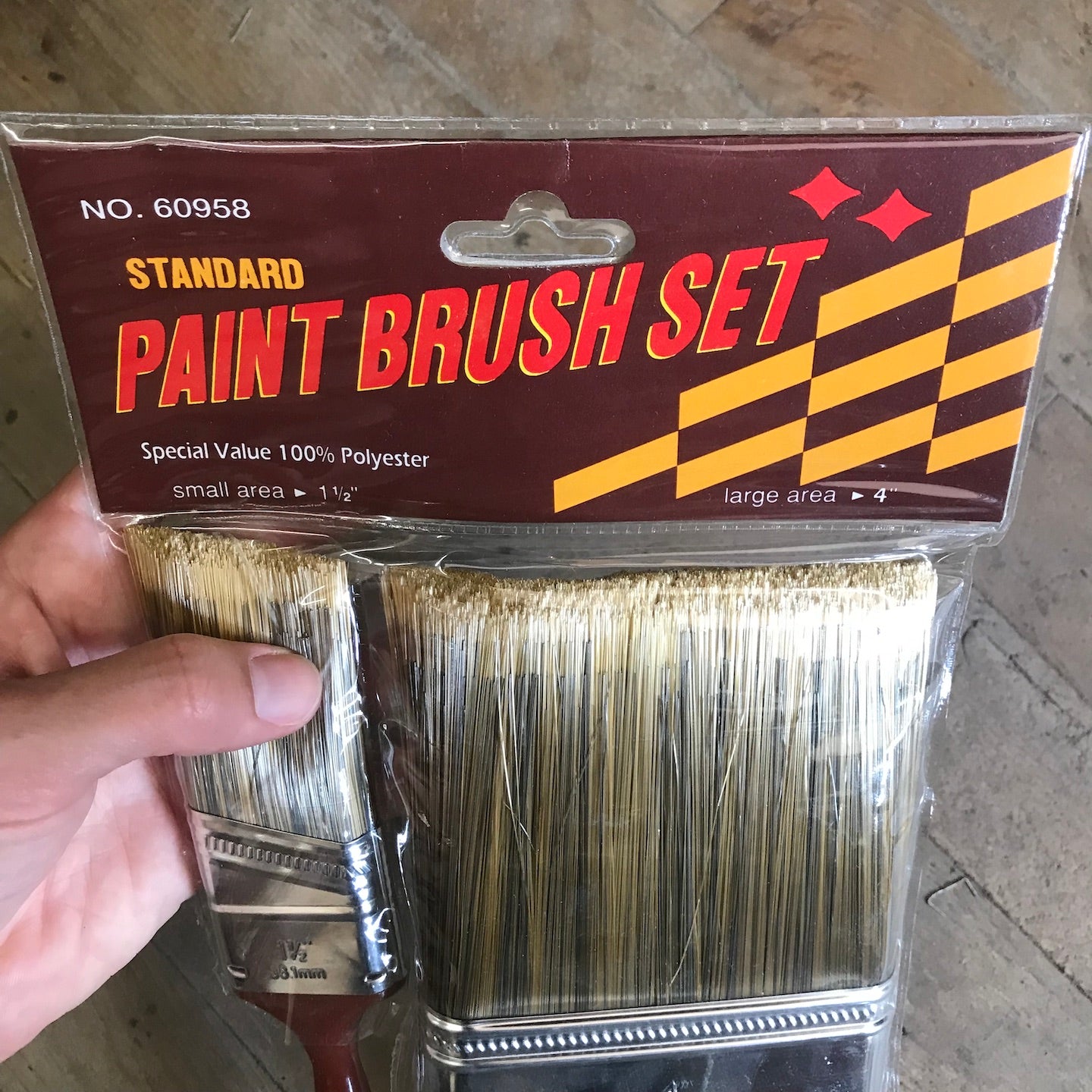 Standard Paint Brush Set 1 1/2" Brush and 4" Brush (60958)