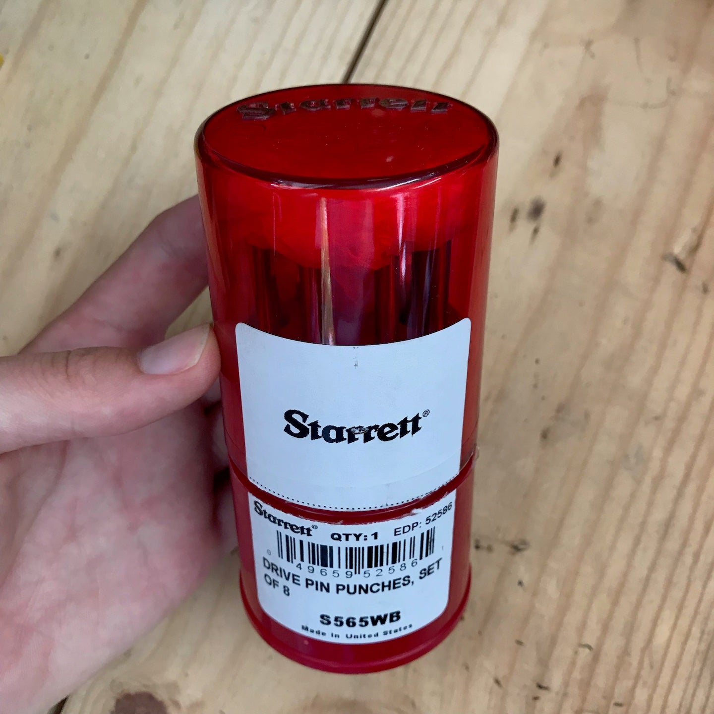 Starrett 8 Pc. Drive Pin Punch Set (S565WB)