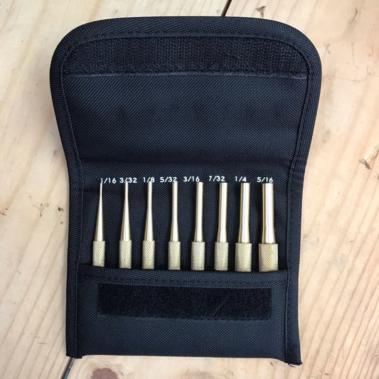 Starrett 8 Pc. Brass Drive Pin Punch Set (SB565Z)