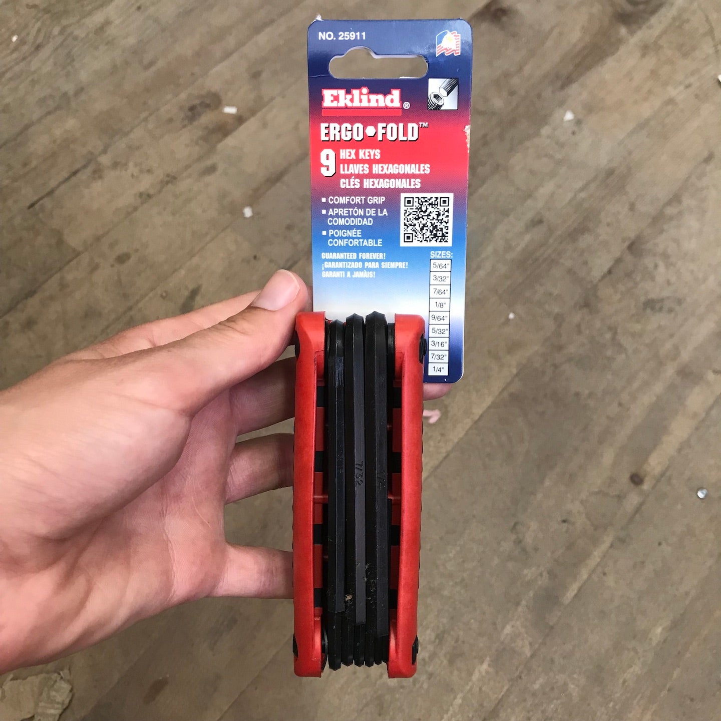 Eklind 9pc Ergonomic Folding Allen Wrench Set (5/64