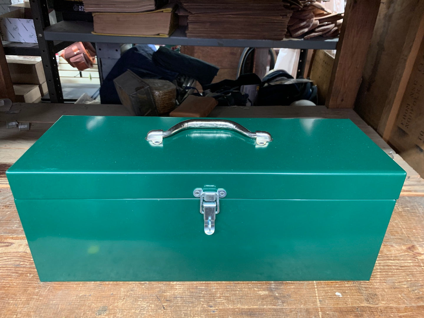 Pioneer Steel Green Toolbox w/ Tray 19" x 7" x 7 1/4" (1519-01)