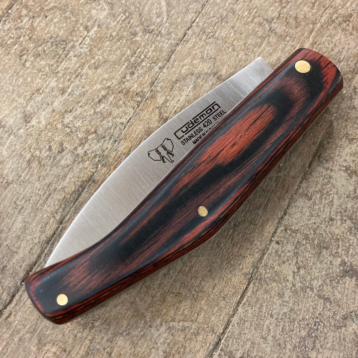 Cudeman Drop Point Stainless Pocket Knife  (443-R)