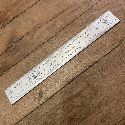 PEC 6" Rigid Rule (32nds/64ths & 0.5mm/1mm) w/ Blemish (262-006)