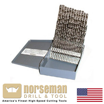 60 pc Norseman High Speed Numbered Drill Bit Set (J-60) (43540)
