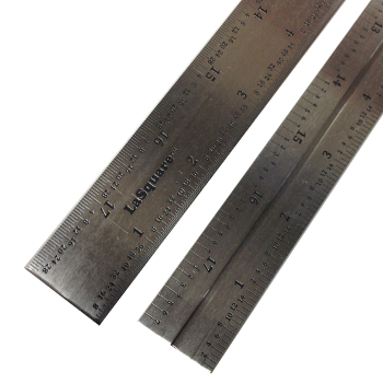 LaSquare 18" Stainless Steel Grooved Rule (32nds/64ths & 8ths/16ths) (LPS-B18ST)
