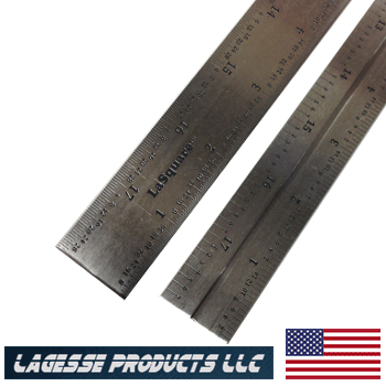 LaSquare 18" Stainless Steel Grooved Rule LAS18SB (LPS-B18ST)