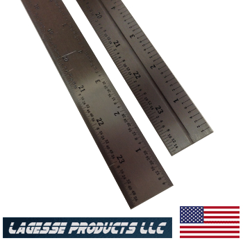 LaSquare 24" Stainless Steel Grooved Rule LAS24SB (LPS-B24ST)