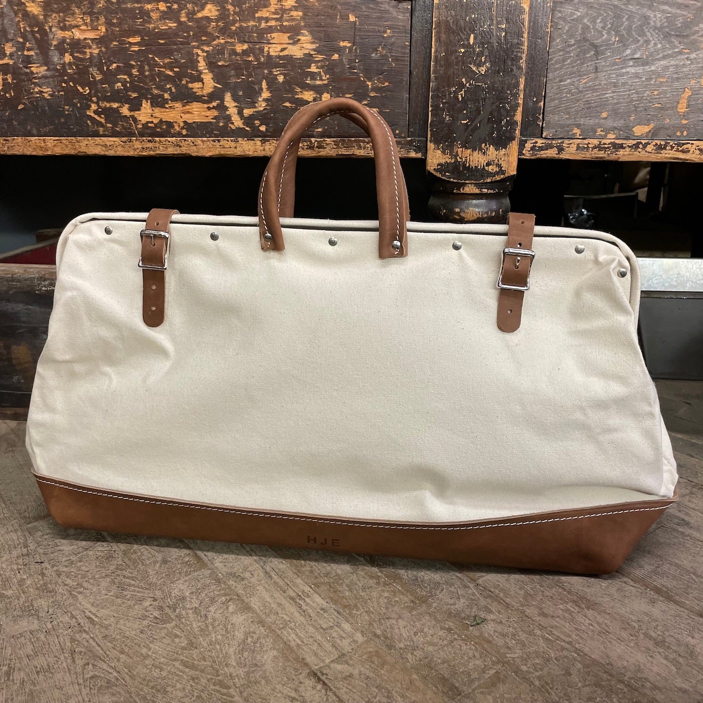 Leatherworks 20" Mason Bag w/ Leather Bottom (L20)