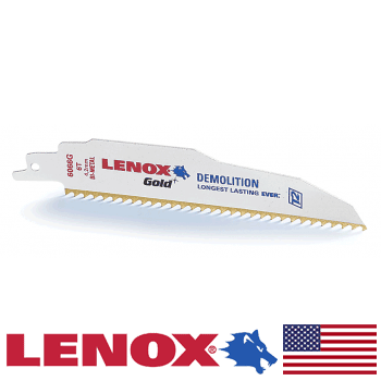 6" 6TPI Lenox Gold Demolition Reciprocating Saw Blade (5pk) (210886066GR)