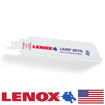 6" 10TPI Lenox Lazer Thick Metal T2 Reciprocating Saw Blade (5pk) (201706110R)