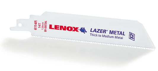 6" 10TPI Lenox Lazer Thick Metal T2 Reciprocating Saw Blade (5pk) (201706110R)