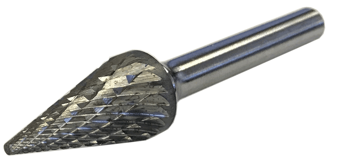 MasterCut SM-3DC Pointed Cone Rotary Carbide Burr 1/4" O.D. (SM-3DC)
