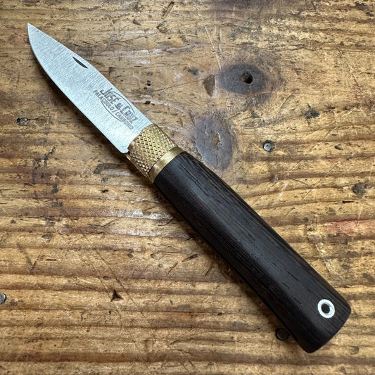 Jose Da Cruz Wenge Wood Handled Carbon Steel Folding Knife (MER.65.014.B.P01)