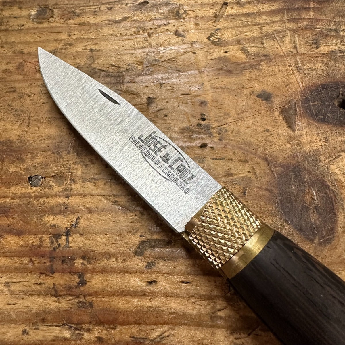 Jose Da Cruz Wenge Wood Handled Carbon Steel Folding Knife (MER.65.014.B.P01)