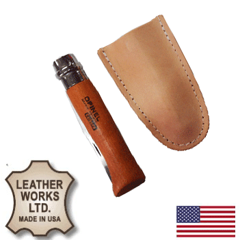 Top Grain Leather Knife Sheath for French Folding Knives #9, #10 and #12 (OP-2)