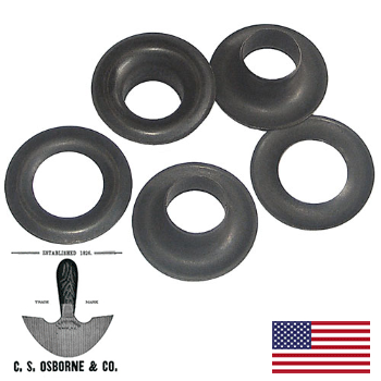 1 GR. Dull Black 1/4" USA Grommets #0 (B1-0)