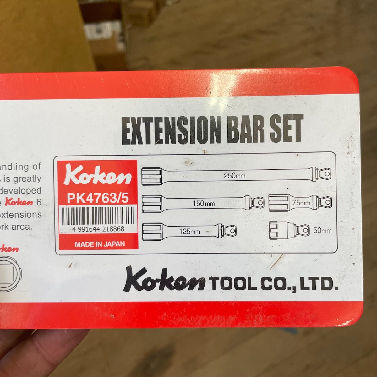 5 Piece Koken 1/2" Drive Wobble/Fix Extension Set (PK4763/5)