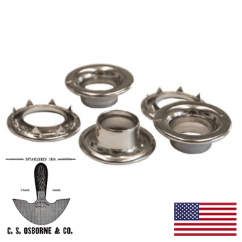 1 GR. 3/8" USA Nickel Plated Brass Spur Grommets #2 (N2-02)