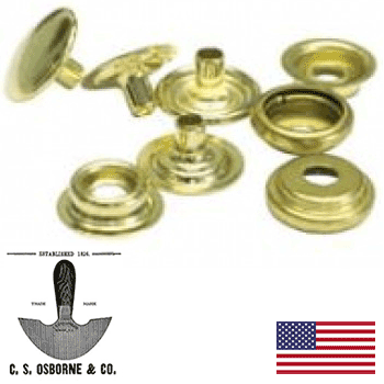 C.S. Osborne Line #24 (5/8") Shiny Brass Snaps 100ct. (K4717-20-C)