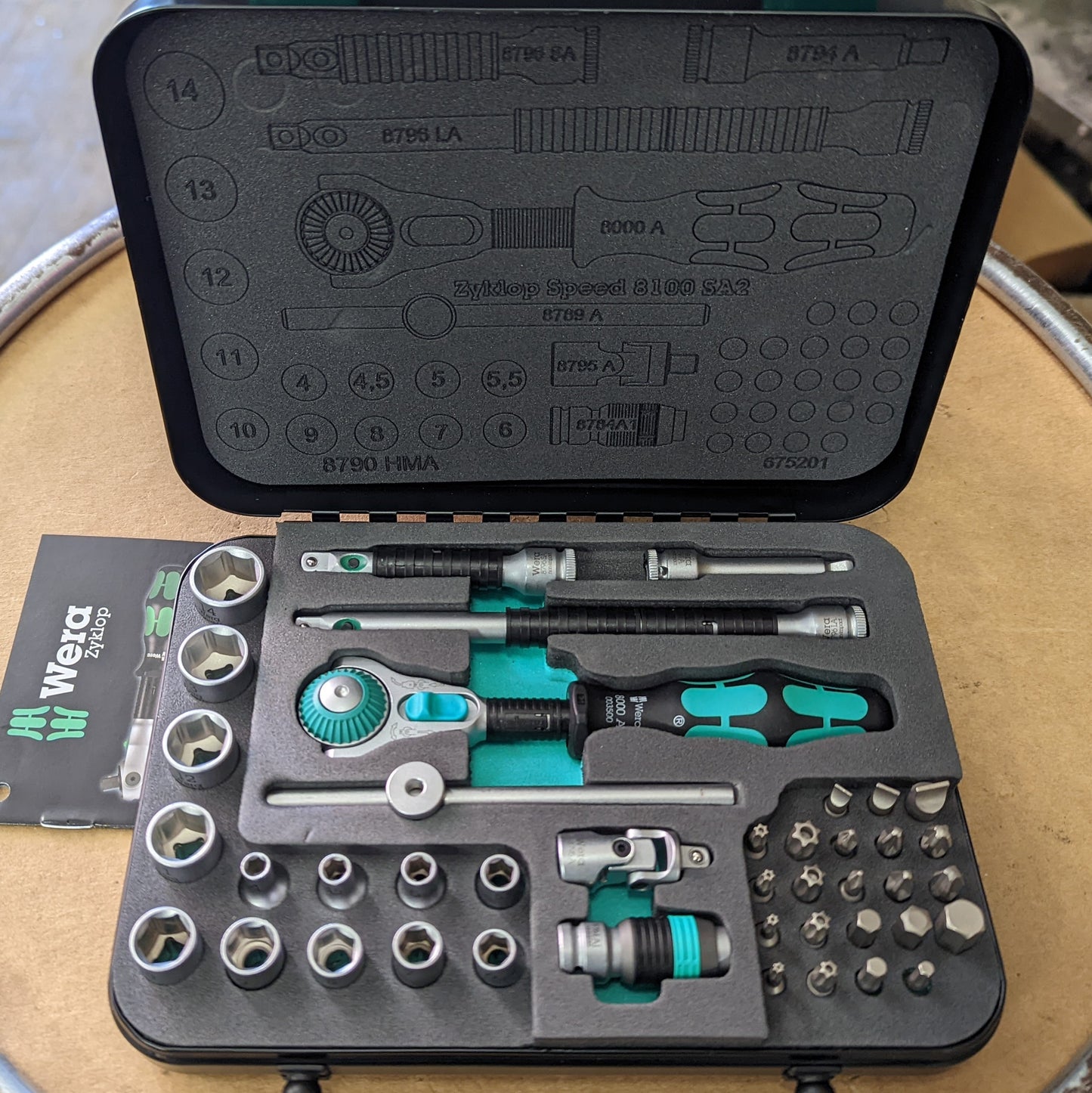 Wera 42-Piece 8100 Metric Zyklop Speed Ratchet Set, 1/4" drive (121103) (05003533001)