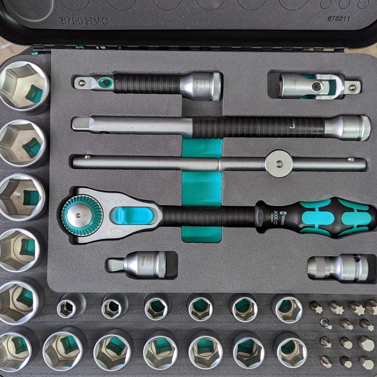 Wera 8100 38-Piece Imperial Zyklop Speed Ratchet Set, 1/2