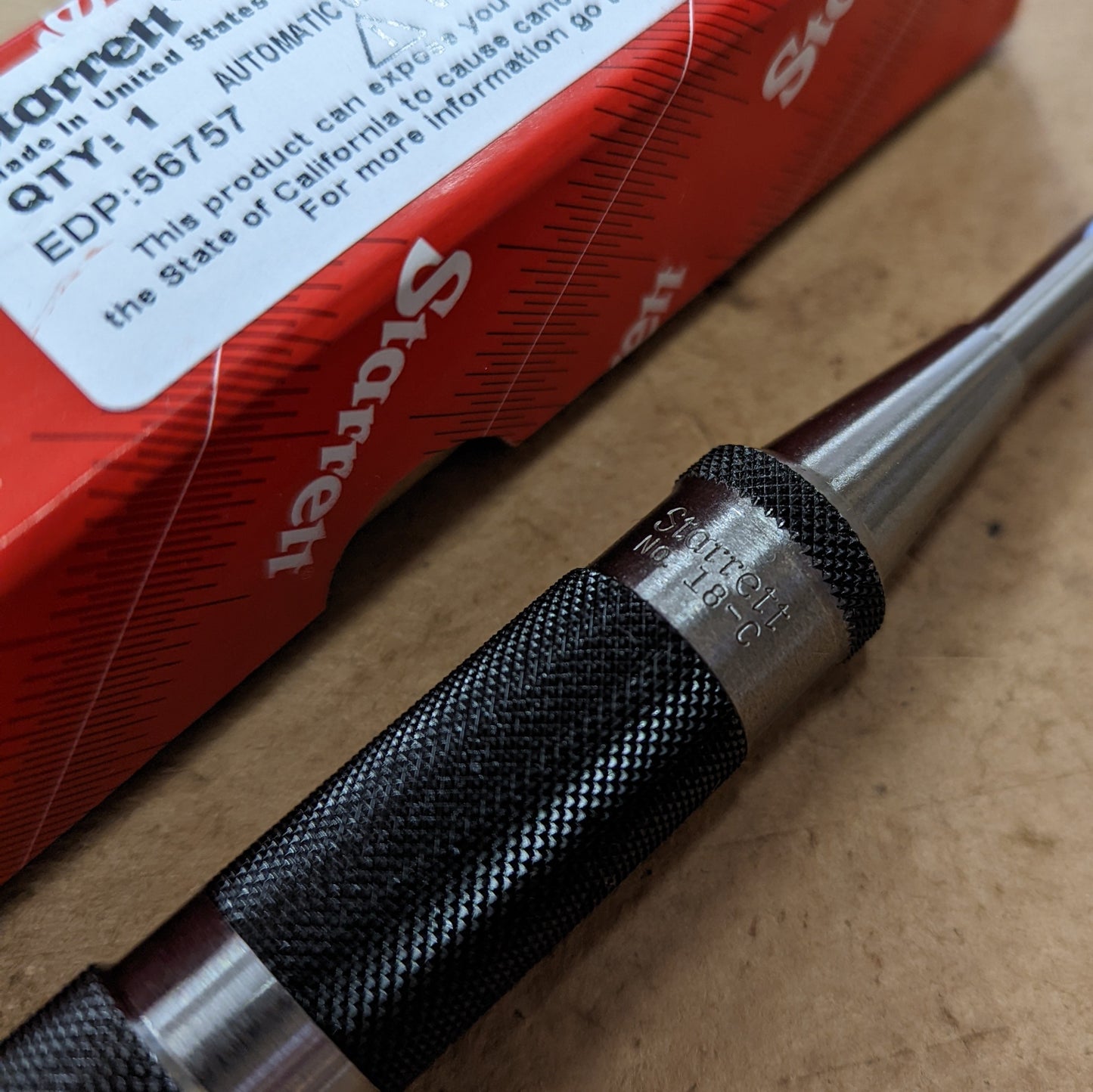 Starrett 5 1/4" Steel Automatic Center Punch (18C)