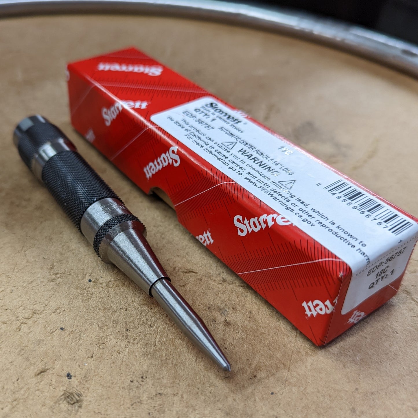 Starrett 5 1/4" Steel Automatic Center Punch (18C)