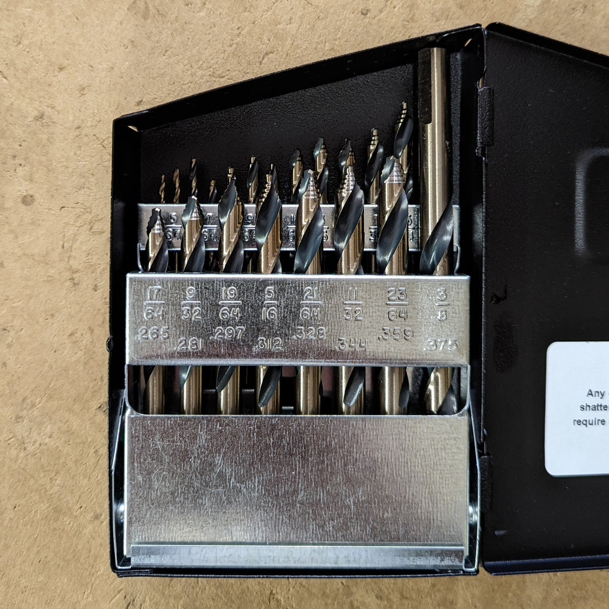 Vortex Driil Norseman 21-Piece Vortex Drill Bit Set, Sizes 1/16