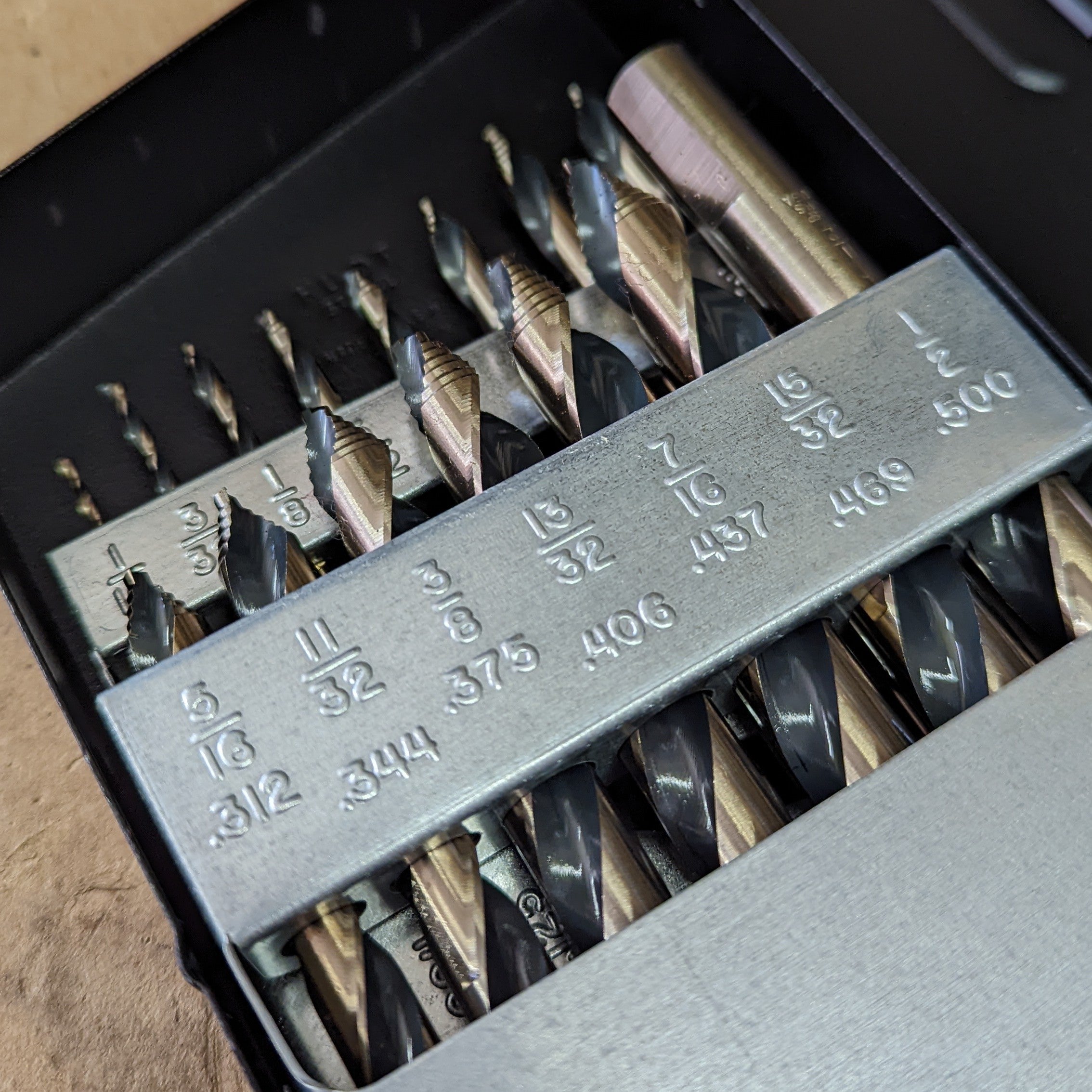 Norseman 15-Piece Vortex Drill Bit Set, Sizes 1/16