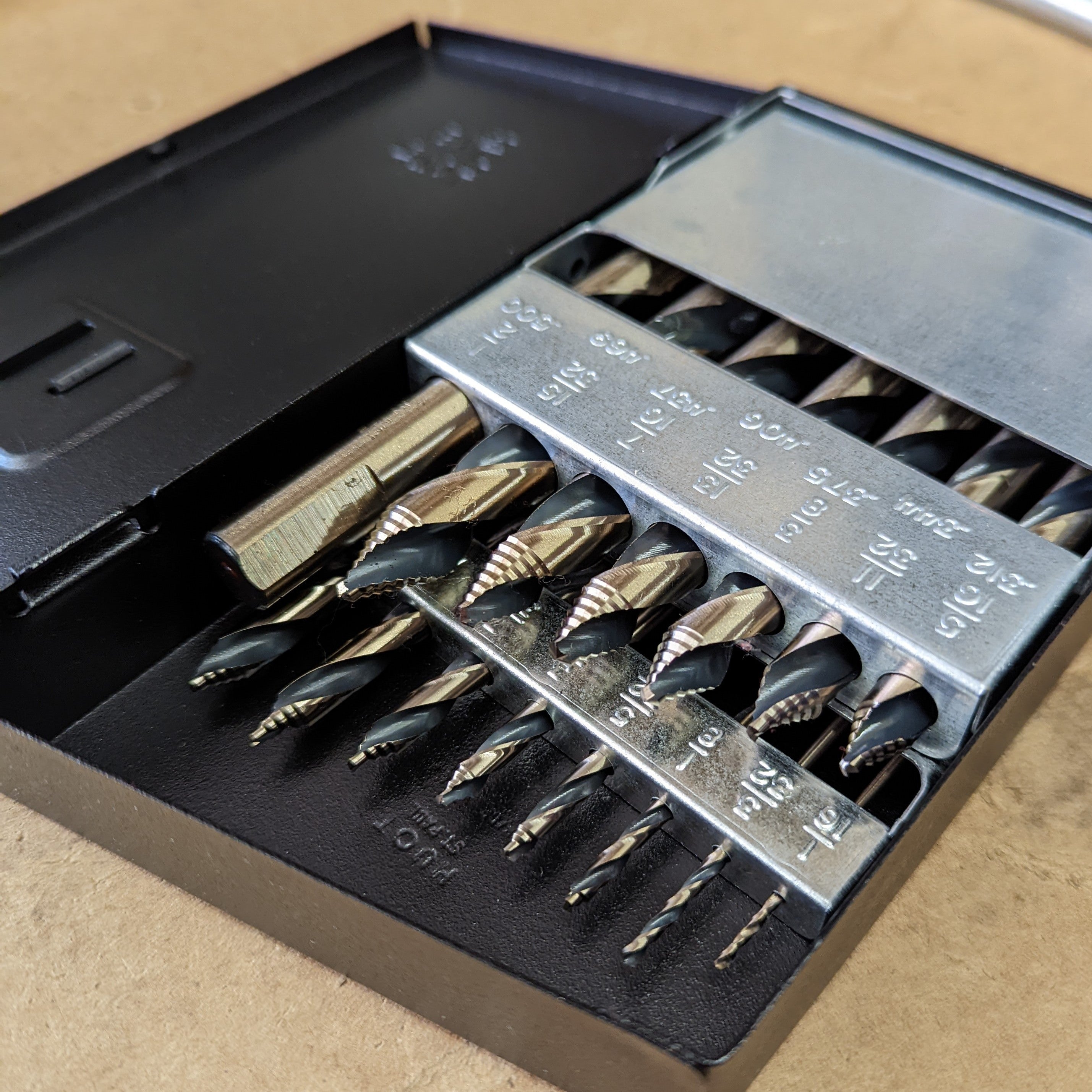 Norseman 15-Piece Vortex Drill Bit Set, Sizes 1/16