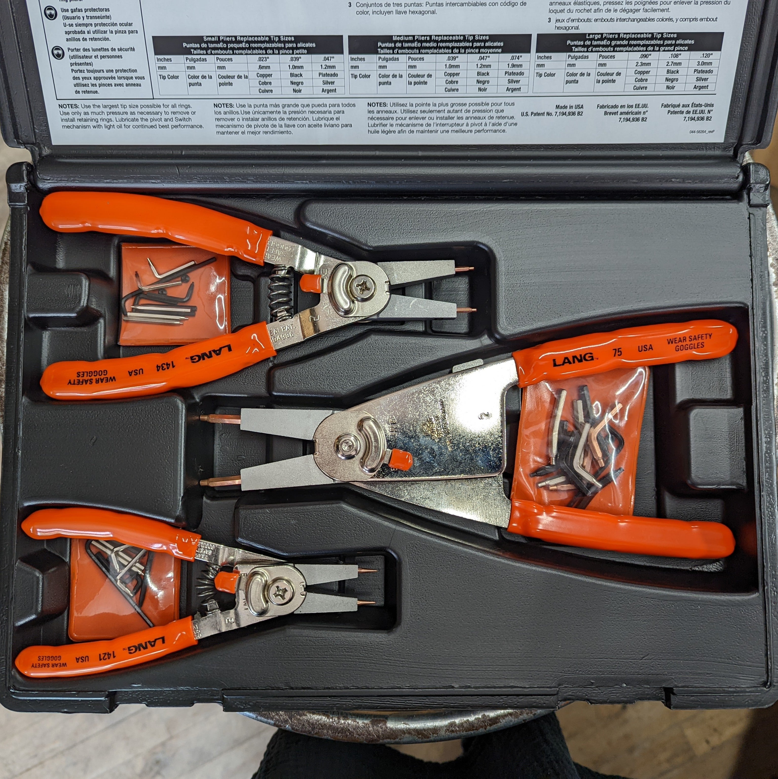 Lang 3-Piece Retaining Ring Pliers Set (1465) – Harry J. Epstein Co.