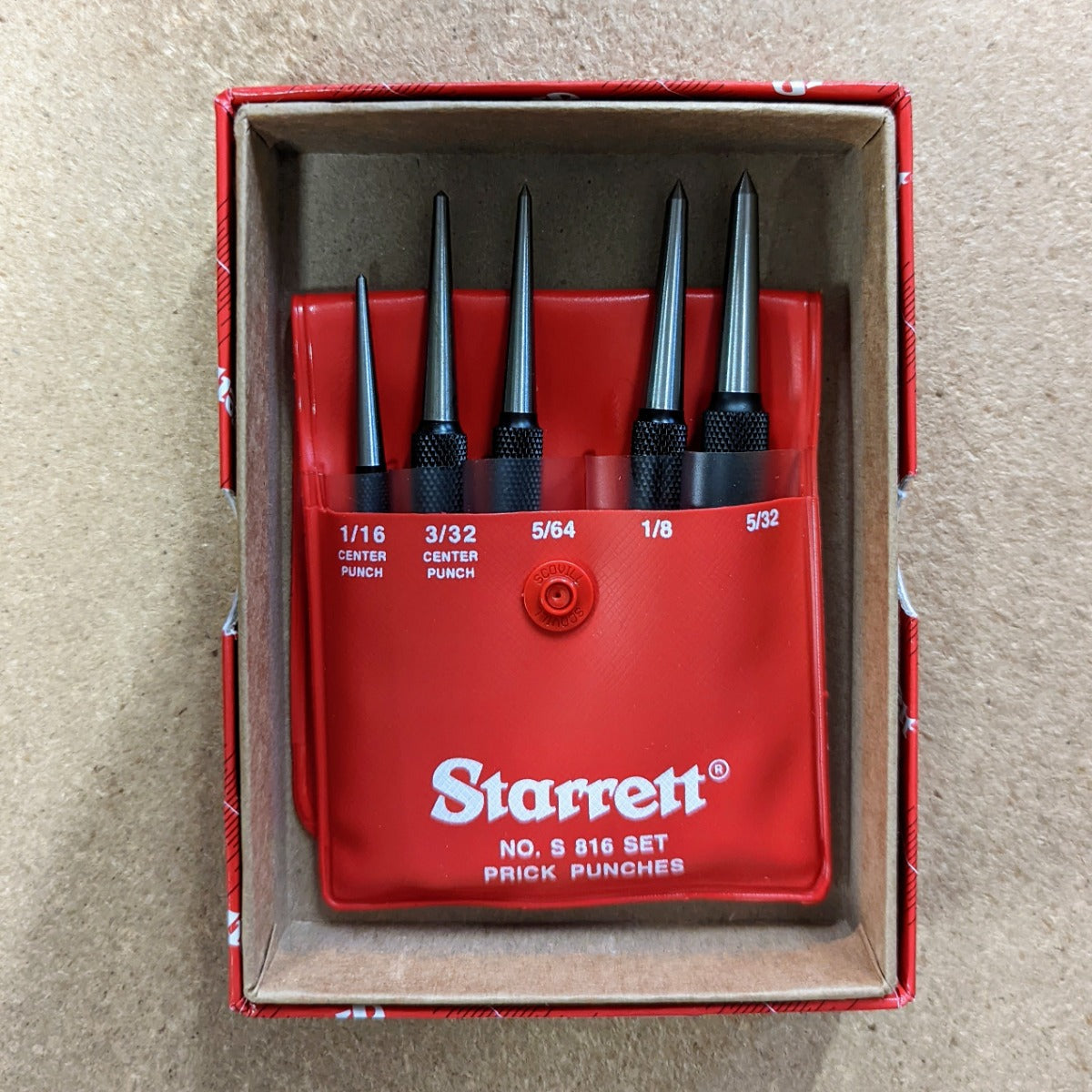 Starrett #816 Prick Punch 5-Piece Set (S816PC)