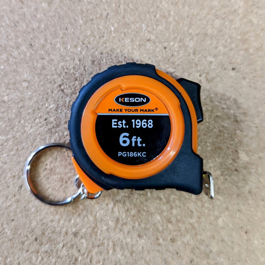 Keson 6' Pocket Tape Measure w/ Key Chain (PG186KC)