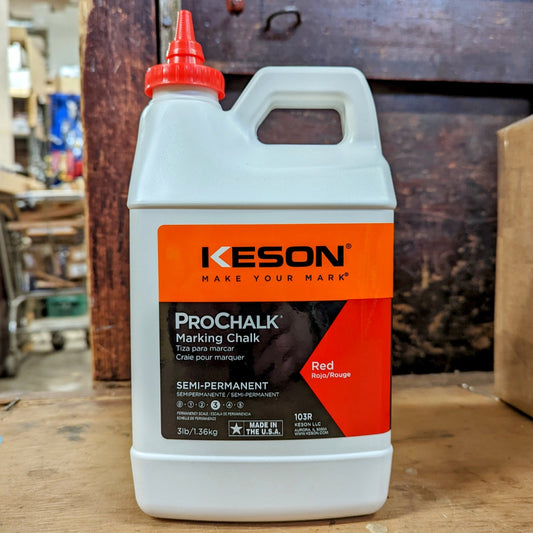 Keson ProChalk Level 3, Semi-Permanent RED - 3 LBS (103R)