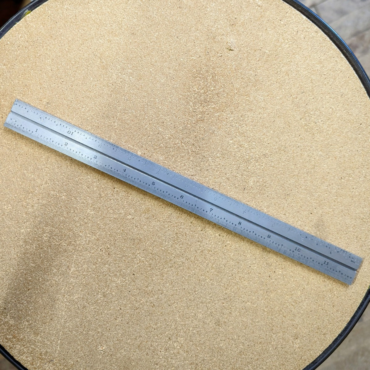 PEC 12" 16R Grooved Rule (32nds/64ths & 50ths/100ths) w/ Blemish (7185-16R)