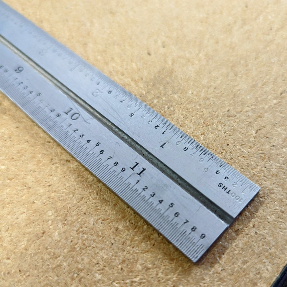 PEC 12" 16R Grooved Rule (32nds/64ths & 50ths/100ths) w/ Blemish (7185-16R)